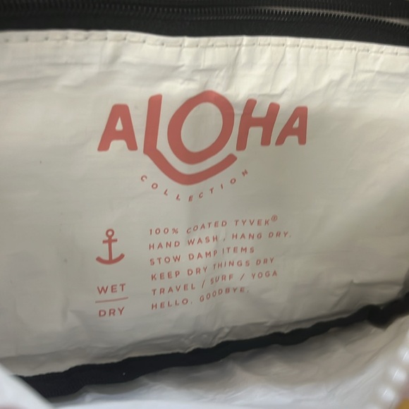 ALOHA Collection Colorful Leaf Print Coated Tyvek Fanny Pack. - Picture 4 of 7